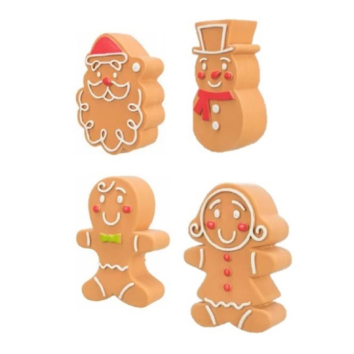 Vánoční perníčky - figurky se zvukem, latex, 11cm